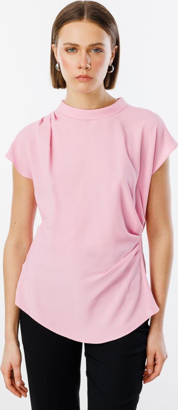 Ekol Kadın Drapeli Kolsuz Bluz 3038 Pembe - Image 1