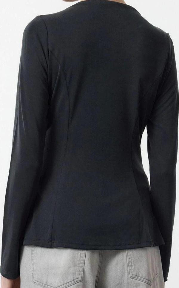 Stil Kadın Care Collection Modal Nervürlü Normal Kalıp Bluz Regular Örme Slim Fit Kalıp - Image 1