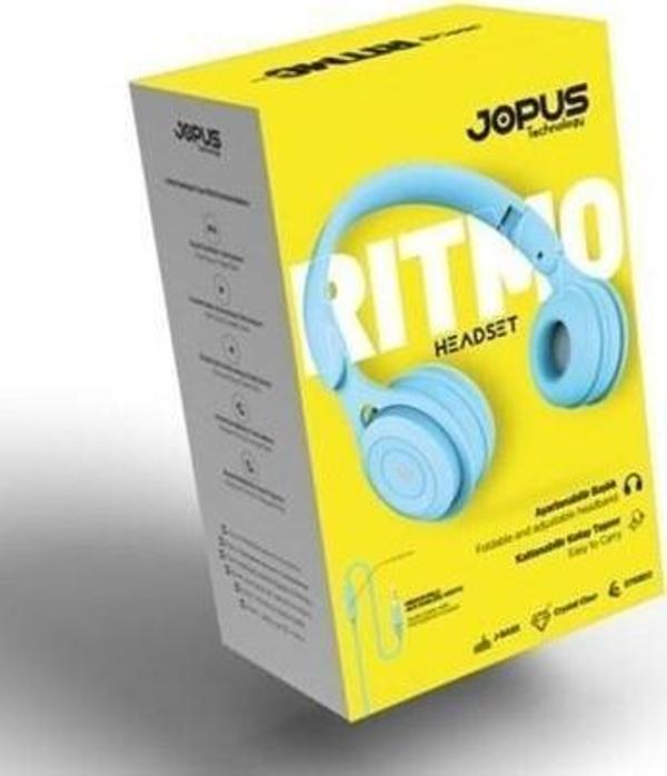 Jopus JS80 Ritmo Universal 3,5 Mikrofonlu Kulaklık Mavi - Image 1