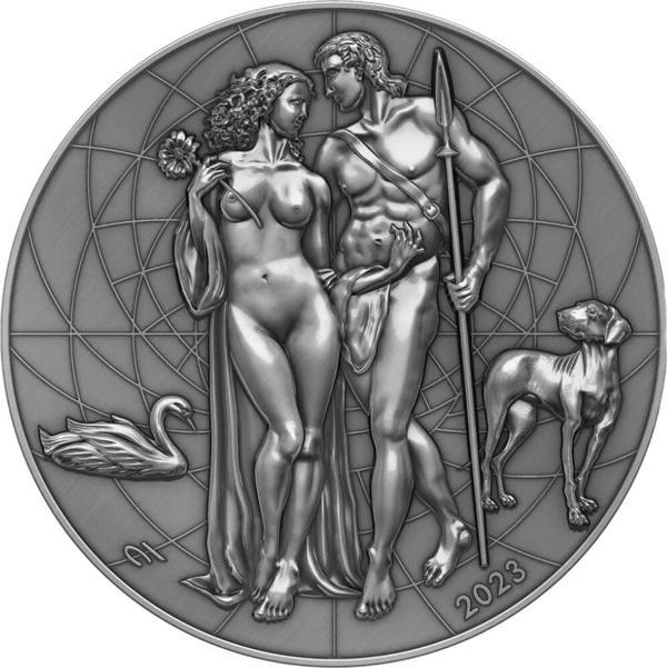 Afrodit ve Adonis Gümüş Sikke Coin - Image 1