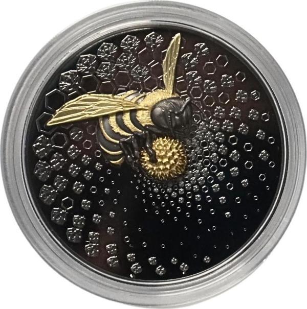 Parlak Arı 2023 Altın Kaplama Gümüş Sikke Coin - Image 1
