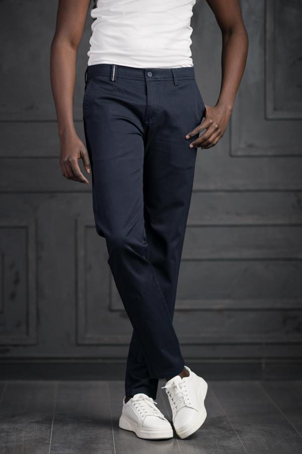 Slimfit Küçük Armürlü Yazlık Pamuklu Gabardin  Pantolon  - Image 1