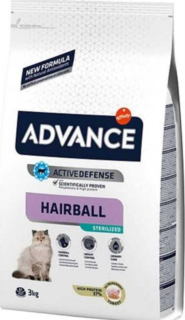 Advance Neo Pet Market Hindili Hairball Tüy Yumağı Önleyici Kısırlaştırılmış Kedi Maması 3Kg - Image 1