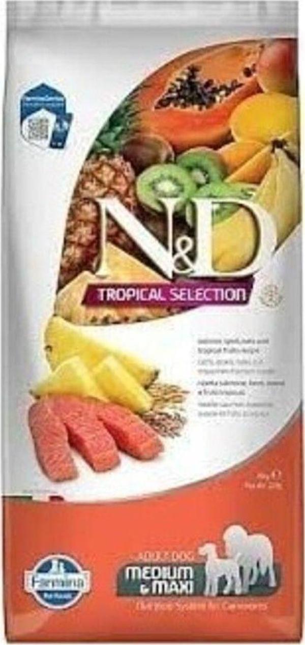 N&D Tropical Selection Somonlu Tropikal Meyveli Orta Ve Büyük Irk Yetişkin Köpek Maması 10Kg - Image 1