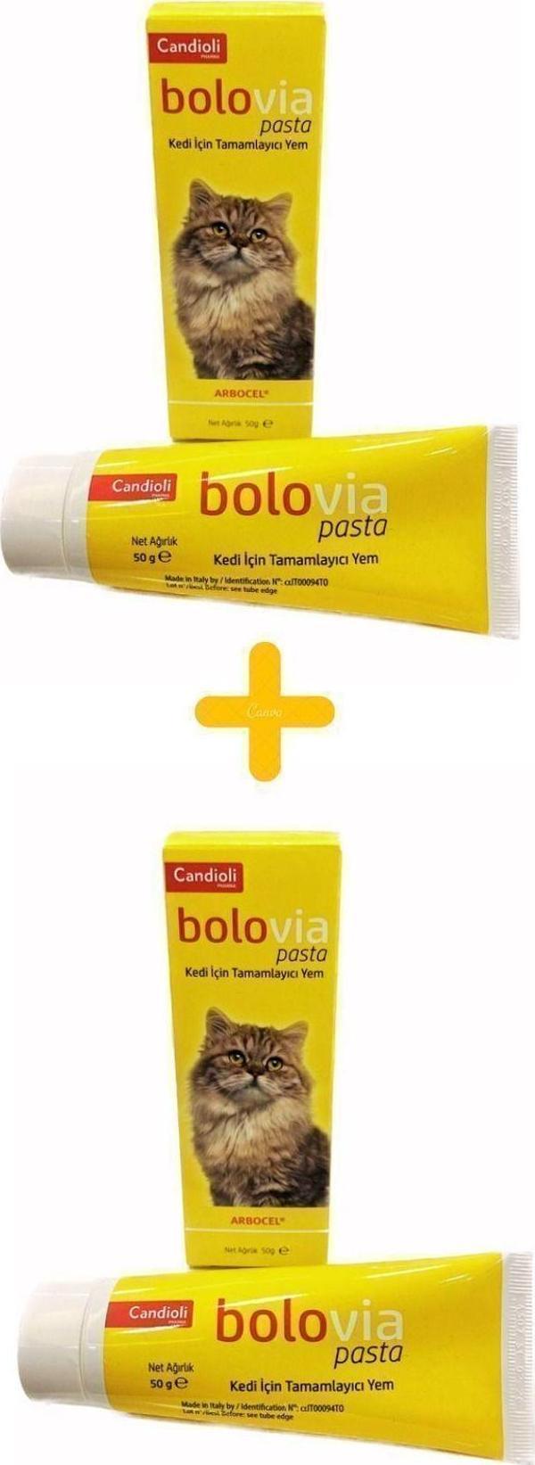 Candioli Bolovia Pasta Kediler Için Tamamlayıcı Malt Pastası 50G Blvia (2 Adet ) - Image 1