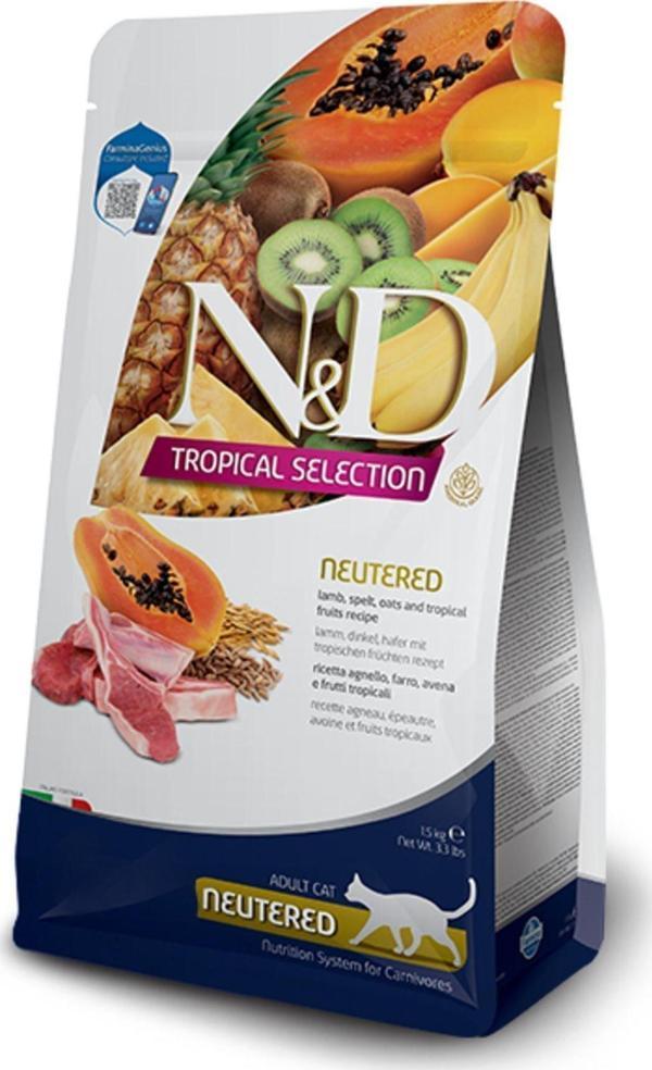 N&D Tropical Selection Kuzulu Yetişkin Kısır Kedi Maması 10 Kg - Image 1