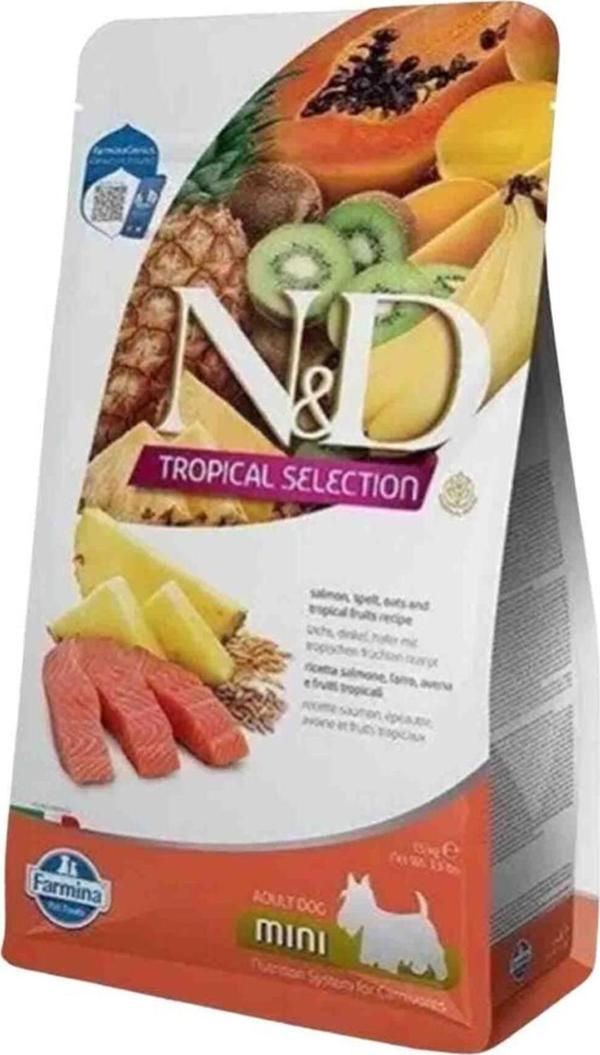 N&D Nd Tropical Selection Somonlu Ve Tropikal Meyveli Mini Irk Yetişkin Köpek Maması 1,5Kg - Image 1