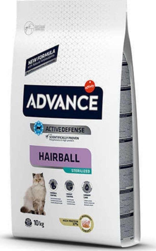 Advance Sterilised Hairball Kısırlaştırılmış Kedi Maması 10 Kg - Image 1