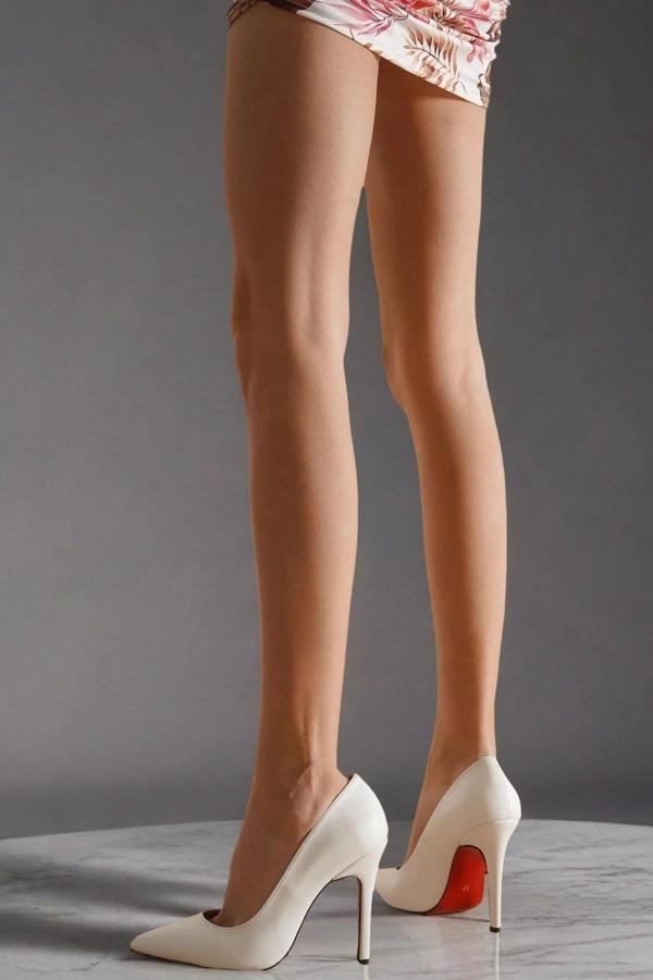 Kadın Sivri Burun Topuklu Ayakkabı İnce Topuk Rahat Şık Model Stiletto - Image 1