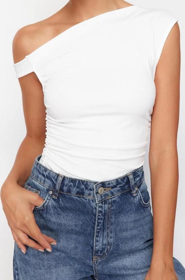 Moda Bisiklet Yaka Örme Regular Düz Desen Casual Günlük Regular Kolsuz Bluz - Image 1