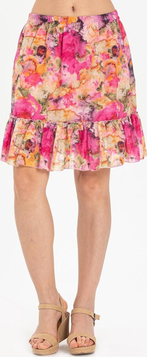 Nesrin Vual Kısa Yazlık Etek Pembe Pmb - Image 1