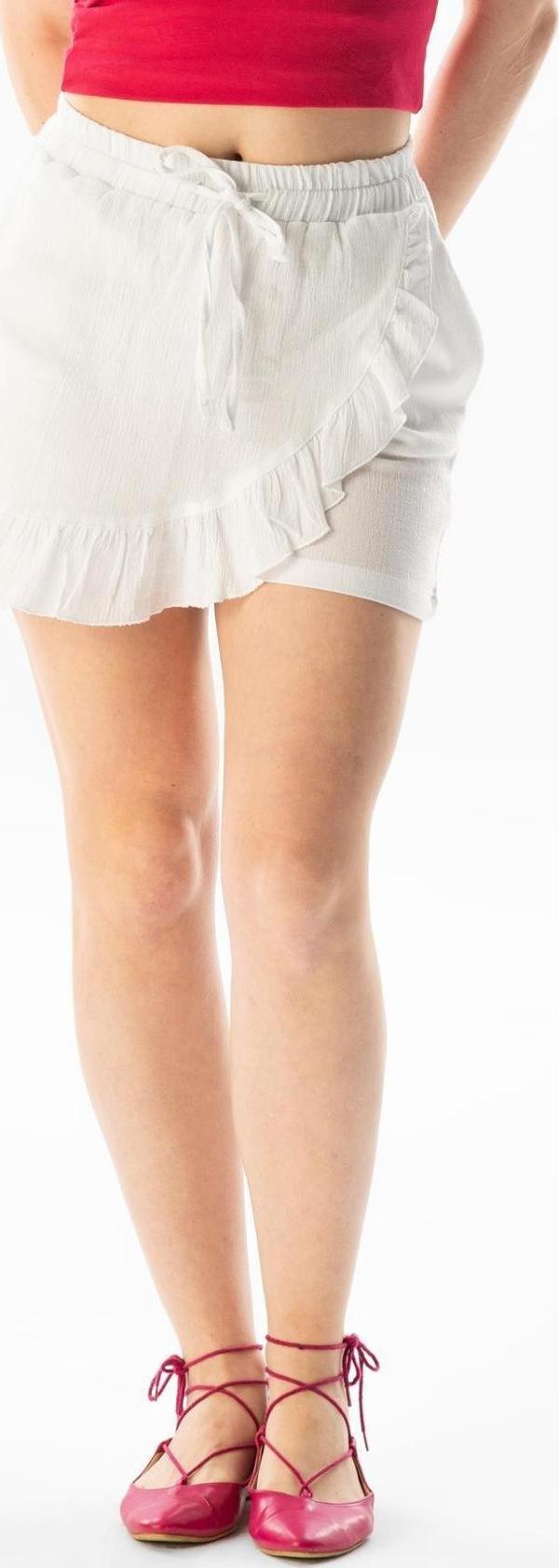 Ada Şile Bezi Yazlık Şort Etek Beyaz Byz - Image 1