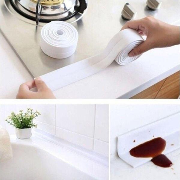 Tafce 3.2 M Banyo Küvet Mutfak Lavabo Beyaz Su Sızdırmaz Bant Su Geçirmez Kenar Bandı Sızdırmazlık Tamir - Image 1