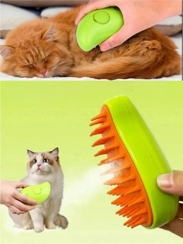 Tafce Buharlı Kedi & Köpek Yıkama Fırçası Tarağı Yumuşak Silikon Karışık Renk - Image 1