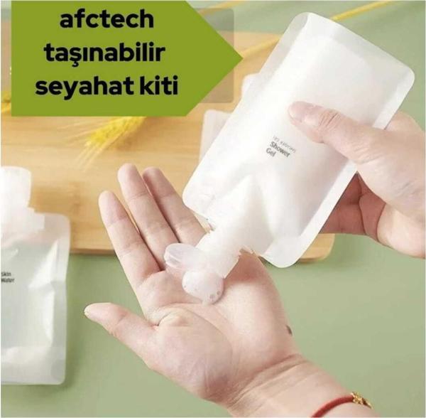 Tafce 3 Adet Seyahat Tipi Doldurulabilir Krem Şampuan Duş Jeli Sprey Losyon Şişe Seti Krem Kutusu - Image 1