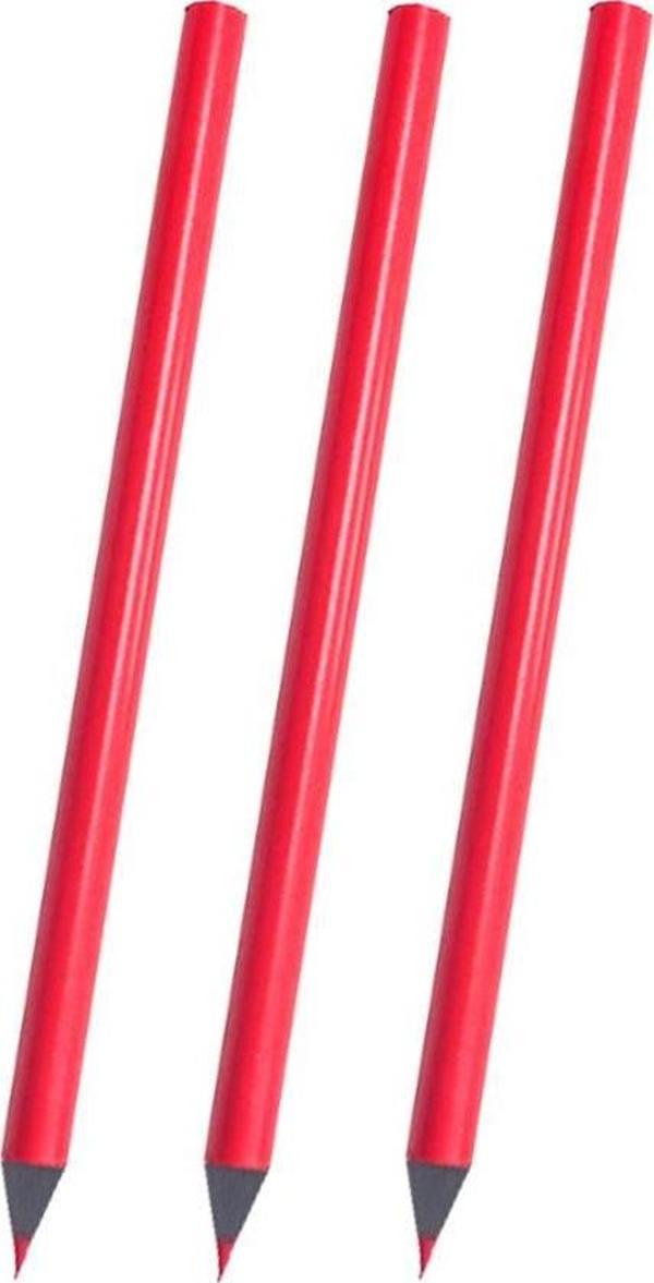 Jumbo Kırmızı Kalem 3 Adet Kırmızı Başlık Kalemi Üçgen Kırmızı Renk Kurşun Kalem İlk Kalemim - Image 1