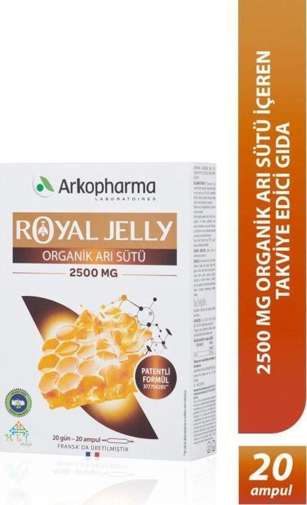 Arkopharma Royal Jelly Organık Arı Sütü 20 Ampul - Image 1