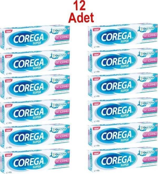 Corega Tat İçermez Yapıştırıcı Krem 12 x 40 G - Image 1