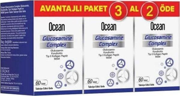 Ocean Glukozamin Kompleks 60 Tablet 3\'Lü Paket - Image 1