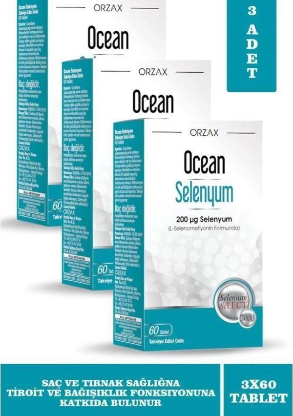 Ocean Selenyum 200 Mcg 60 Tablet x 3 Adet - Image 1