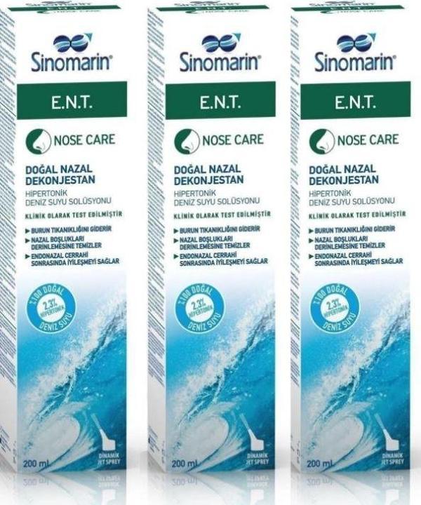 Sinomarin E.N.T. - Deniz Suyu Spreyi 200 Ml 3 adet - Image 1