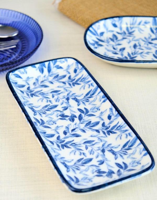 TABAK EVİ Blue Heaven Kayık Tabak Tekli 22x10x1cm - Image 1