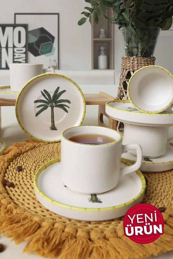 Keramika Palmiye Stackable Çay Takımı 12 Parça 6 Kişilik 22642 - Image 1