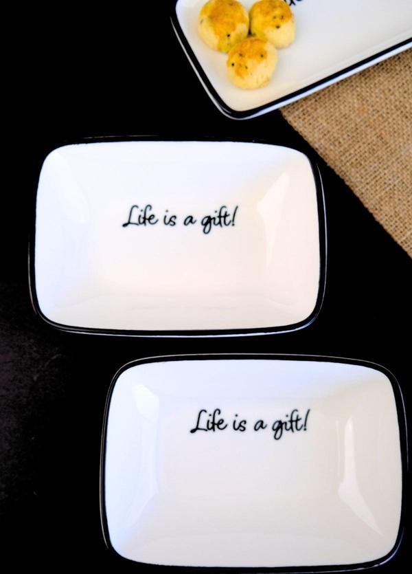 Tabak Evi Motto Gift Kayık Tabak 2 li 17x12x3cm - Image 1
