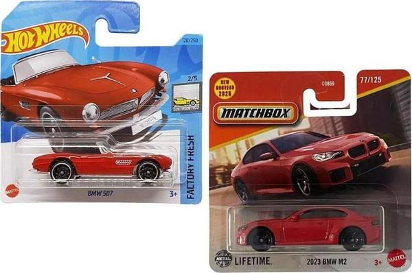 2 Araç BMW Set - Hot Wheels Bmw 507 & Matchbox BMW M2 (1/64) - Image 1