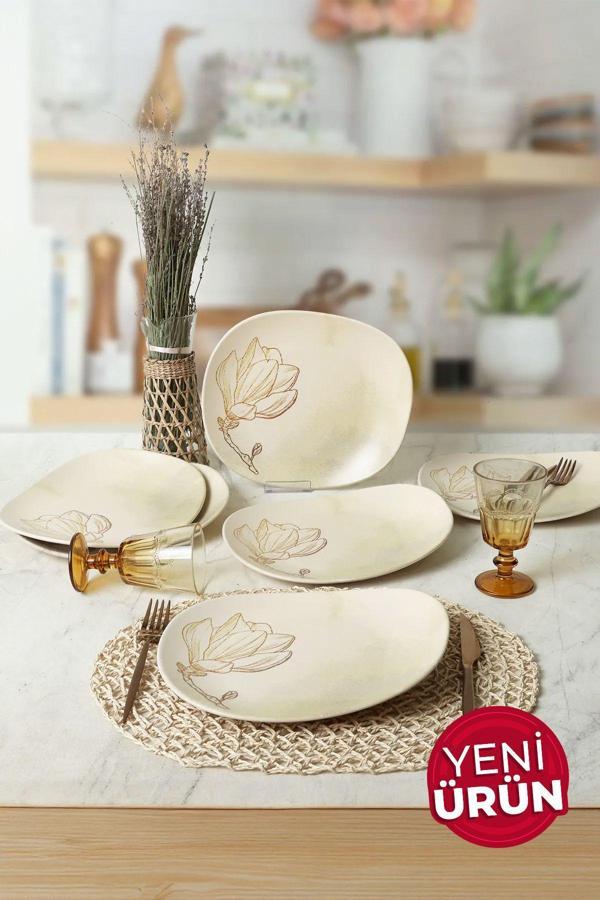 Keramika Vintage Bloom İsabella Servis Tabağı 30 Cm 6 Adet 22057 - Image 1