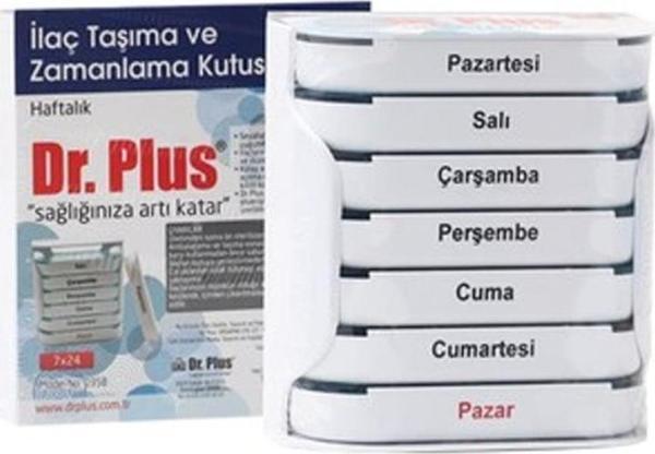 Dr Plus İlaç Taşıma ve Zamanlama Kutusu Haftalık 7X24 BEYAZ - Image 1