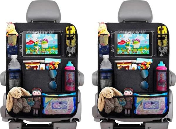 Coofbe 2 Adet Set Oxford Kumaş 8 Bölmeli Araç Koltuk Arkası Organizer Araç Telefon Tablet Eşya Tutucu Düzenleyici - Image 1