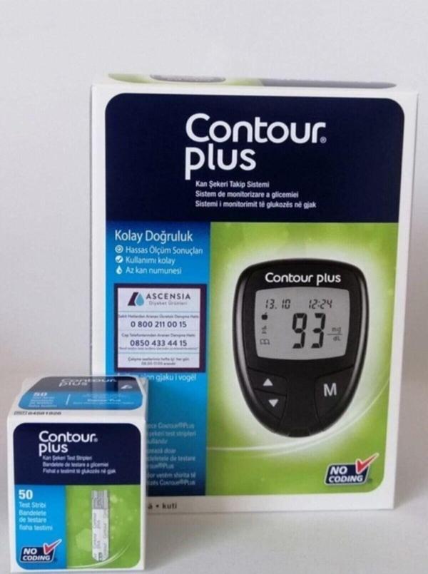 Contour Plus Şeker Ölçüm Cihazı - Test Stripi 50'Li - Image 1