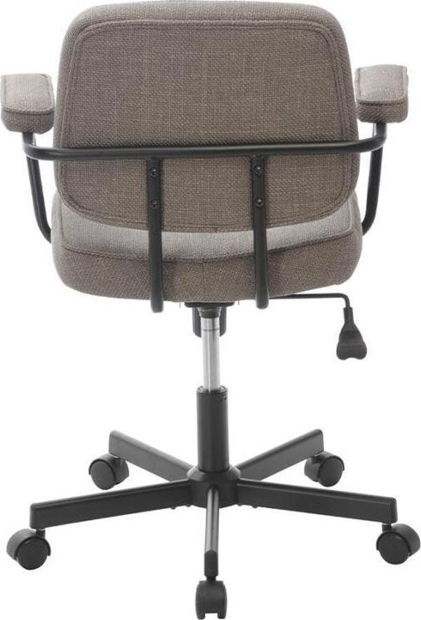 Button Çalışma Sandalyesi Kumaş - Koyu Vizon 62x77-87x60 cm - Image 1