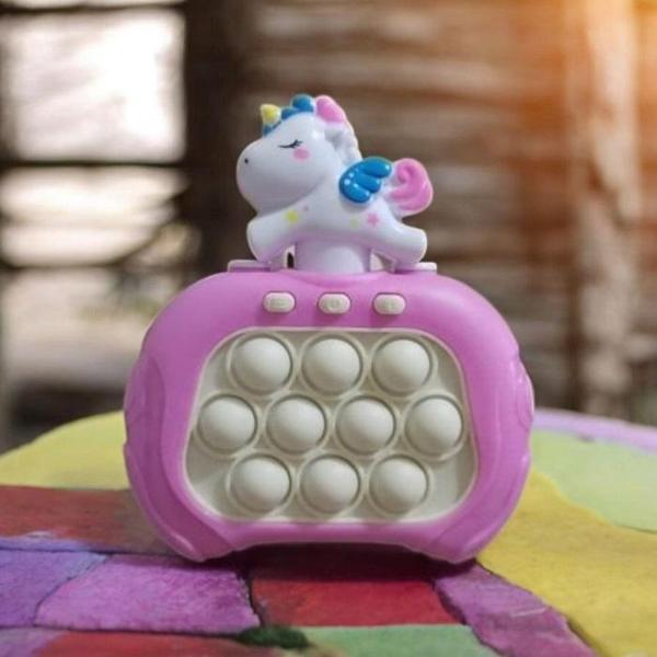 POPİT IŞIKLI SESLİ OYUNCAK POPİT UNICORN BOYNUZLU AT DUYUSAL OYUNCAK - Image 1