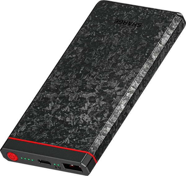 Sharge CarbonBlade 10,000mAh Ultra Hafif PowerBank - Siyah - Image 1