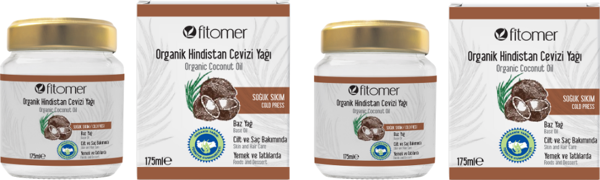 Organik Hindistan Cevizi Yağı Paketi 2x175 ml Cilt, Saç ve Yemeklik Kullanım Avantajlı Özel Paket - Image 1