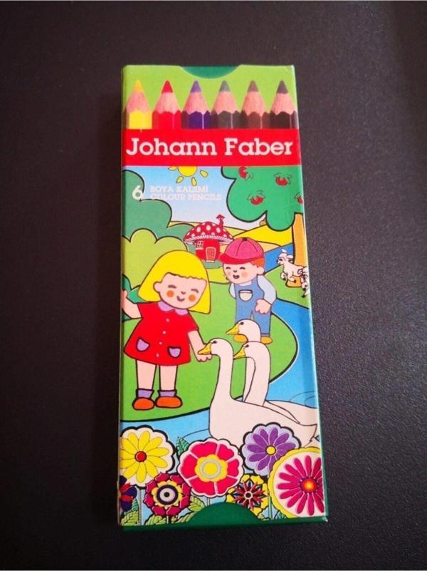 JOHANN FABER KURU BOYA 6 RENK KISA - Image 1