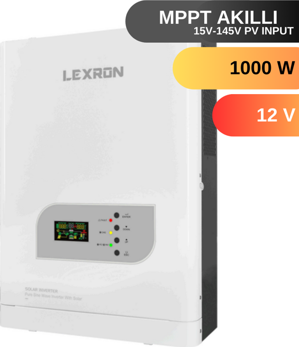 LEXRON 1KW 1000W MPPT 12V AKILLI İNVERTER - Image 1
