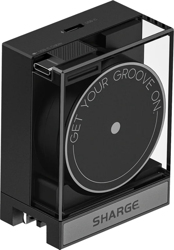 Sharge Retractable 65 GaN Şarj Cihazı - Siyah - Image 1