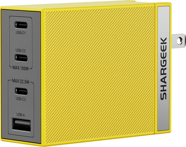 Shargeek USB-C 100W GaN Hızlı Şarj Cihazı - Sarı - Image 1