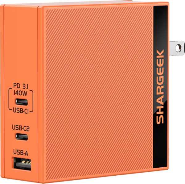 Sharge S140 - 140W PD3.1 GaN Hızlı Şarj Cihazı - Turuncu - Image 1