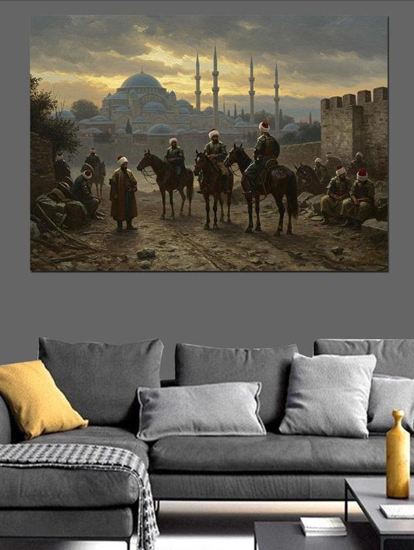 Payitahtta Gün Batımı Dekoratif Kanvas - Mdf Ahşap Tablo - Image 1