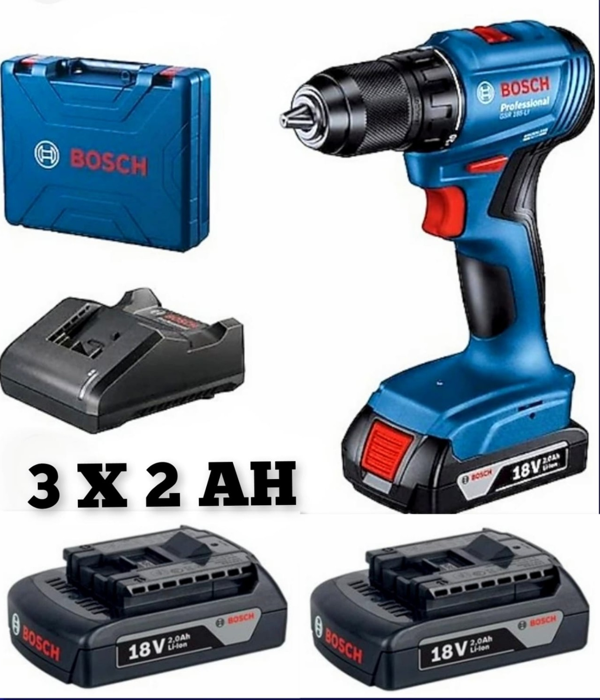 Bosch Professional GSB 185-Li 3 x 2.0 Ah Tek Akülü Kömürsüz Motor Darbeli Matkap - Image 1