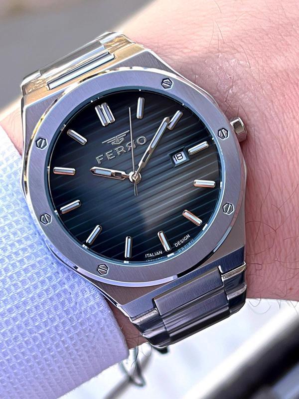 Ferro Çelik Kordon Nişan Ve Damat Saati Olarak ITALIAN DESIGN 3 Atm Erkek Kol Saati EFM40147-A4 - Image 1