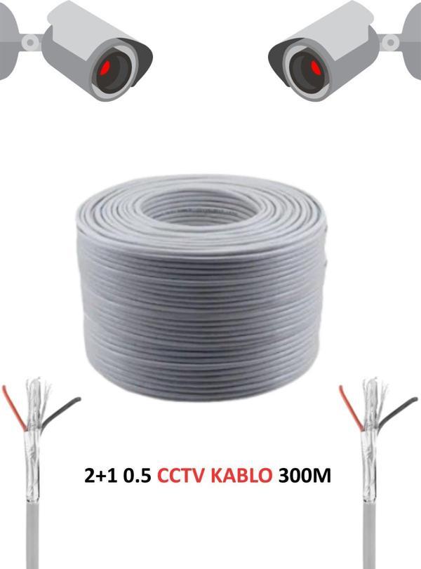FURY Cctv Kablo Güvenlik Kamera Kablosu 2+1 0.50mm 300m Metre - Image 1