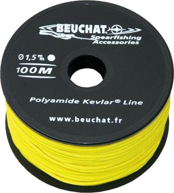 BEUCHAT Zıpkın Makara İpi Naylon Kevlar 100m, 1,5mm sarı - Image 1