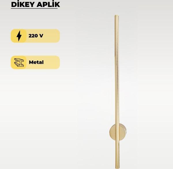 12W Gold Dikey Aplik - Gün Işığı - Image 1
