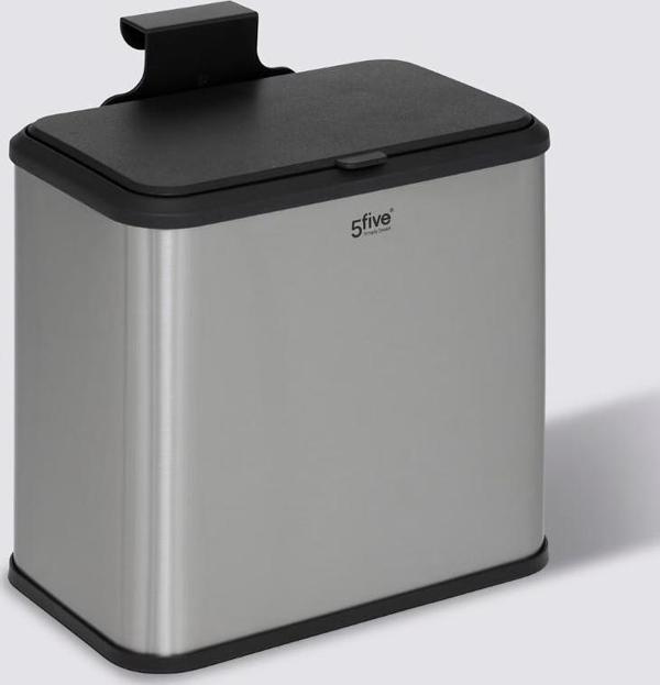 5five Simply Smart Dolap İçi Compact 5LT. Çöp Kovası Çelik - Image 1