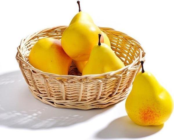 Yapay Meyve Sebze 6lı Paket Sarı ARMUT Doğal Görünüm - Image 1